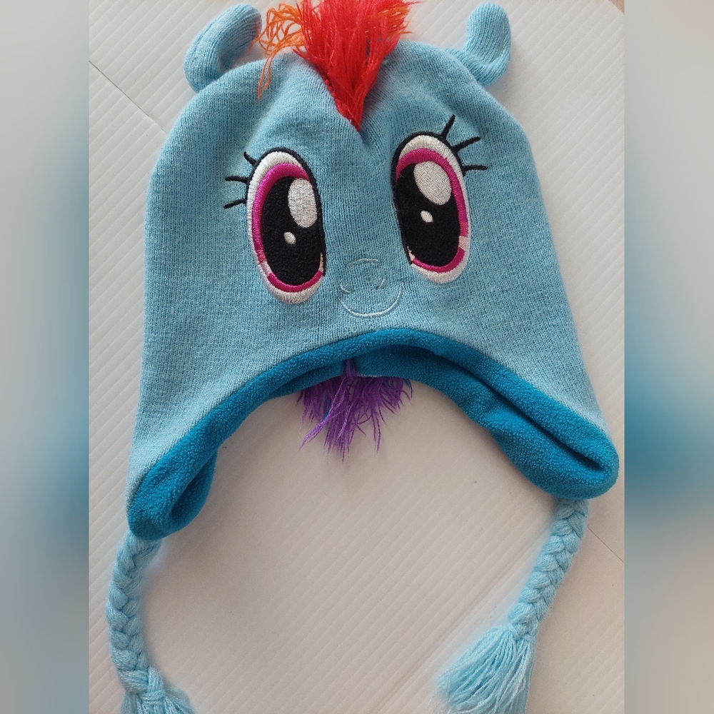 MY LITTLE PONY RAINBOW DASH Cute Blue Knit Hat with Cartoon Design
